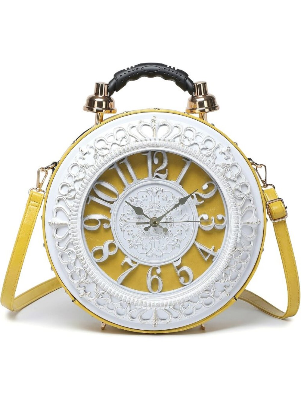 Women's Pink Novelty Clock Purse Steampunk Luxurious Surface Crossbody Bags